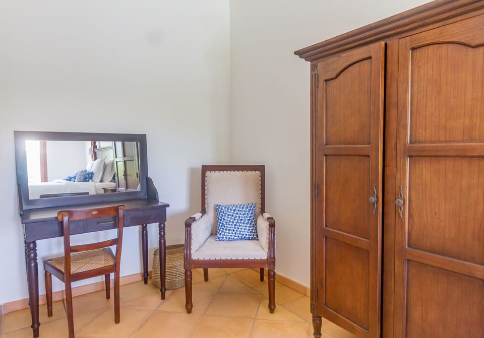 master bedroom with corner office
