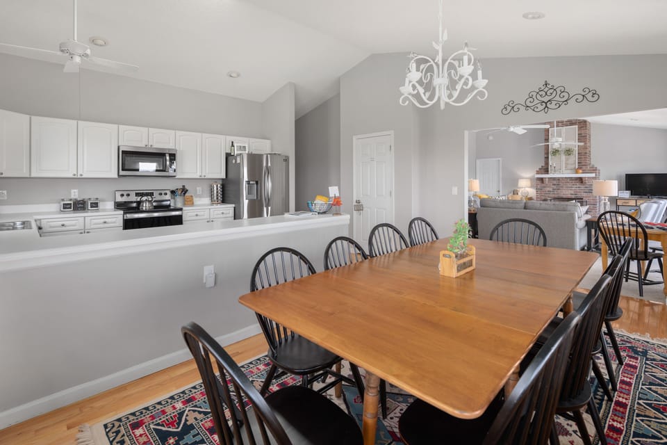 Looking into kitchen
