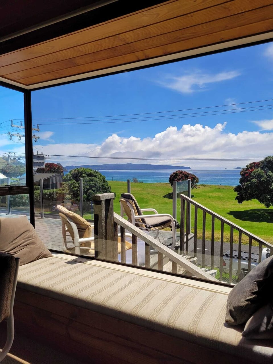 View from the window seat - a place to enjoy the sun without sunscreen