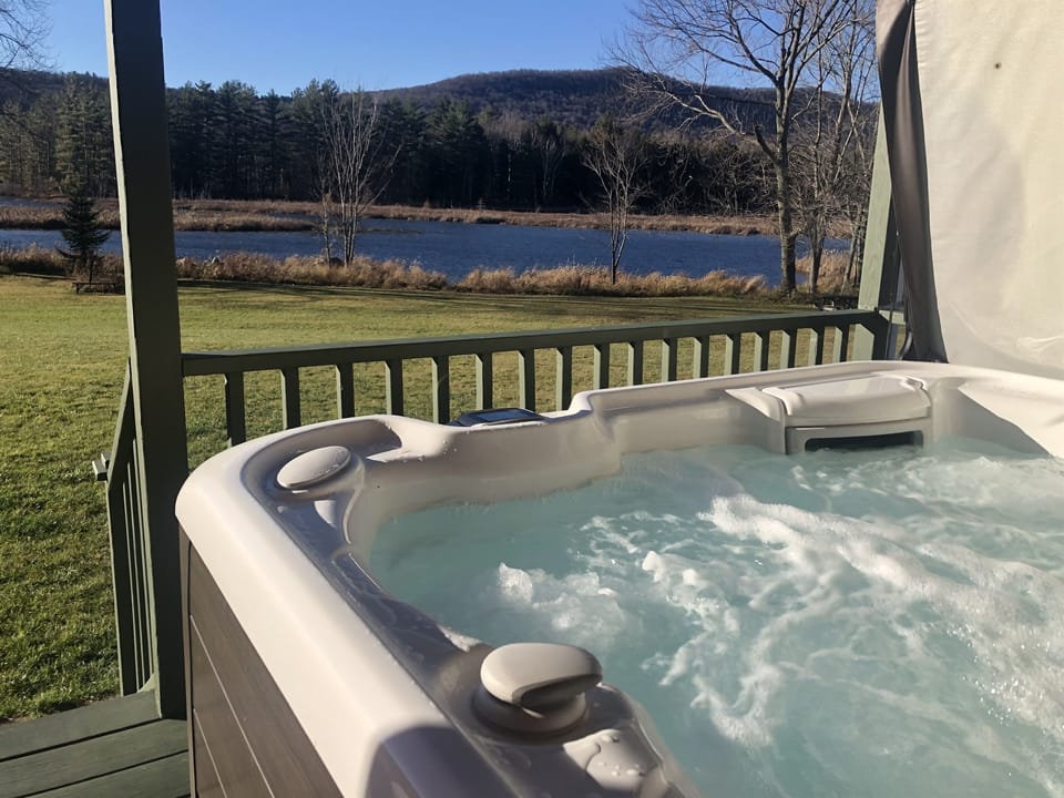 Hot tub with views to relax by