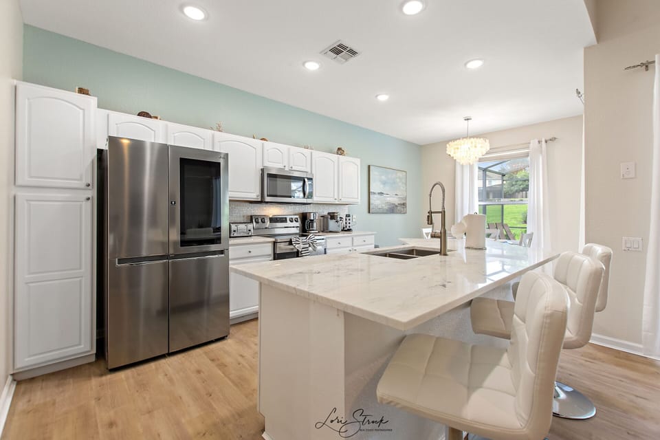 Marble counters and new appliances