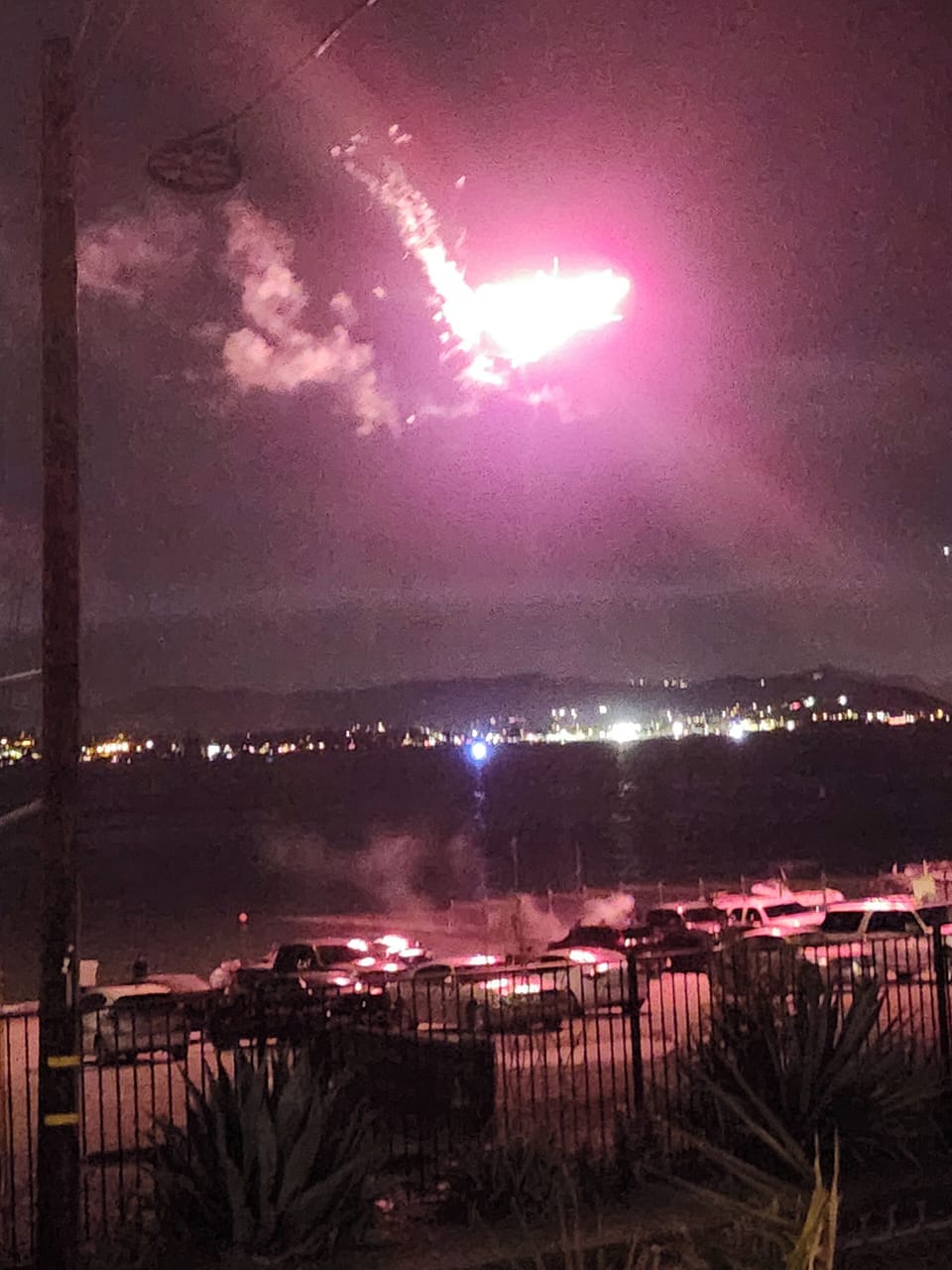 4th of July fireworks in our private lake shore 