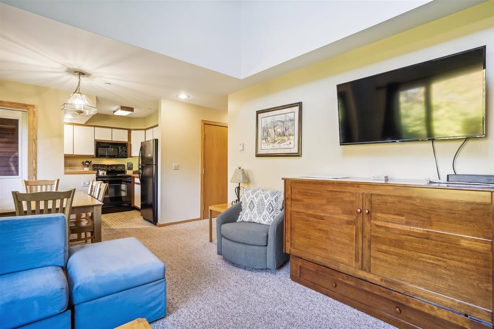 Enjoy the flat screen tv.