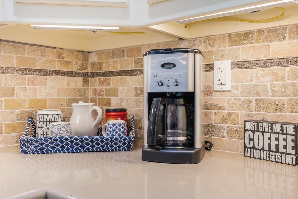 Well stocked coffee station to get the day started!