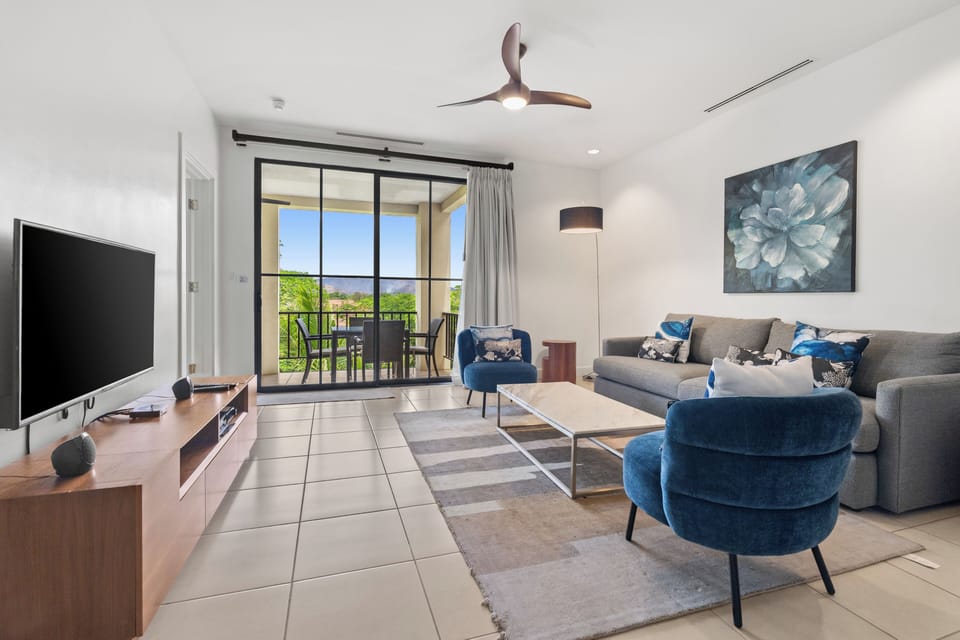 The large living room is perfect for curling up after a day of exploring the area!