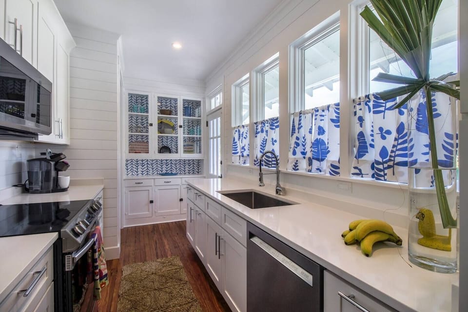 Kitchen view looking out