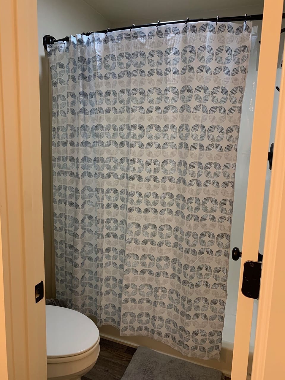 shower in master bathroom