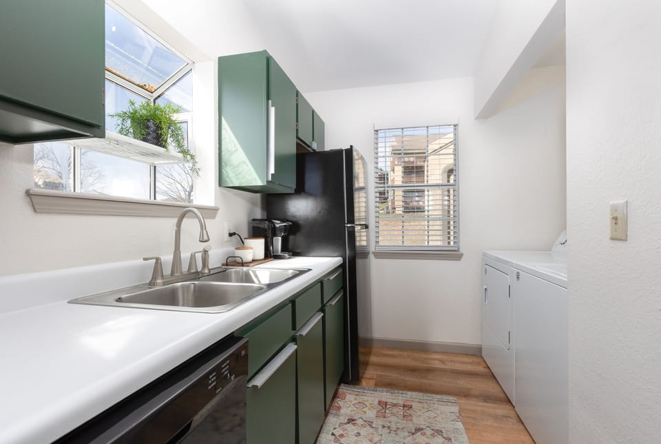 Fully stocked kitchen with new appliances