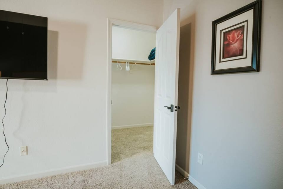 Unpack and settle in—ample closet space and a clean, simple room to make yourself at home.