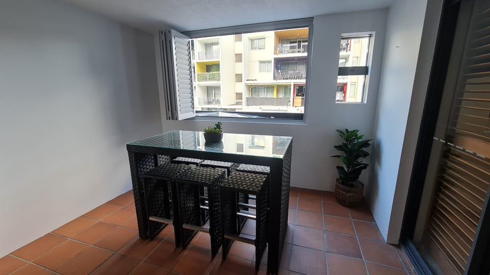 Spacious balcony. close for privacy or open the shutters for the street view. 