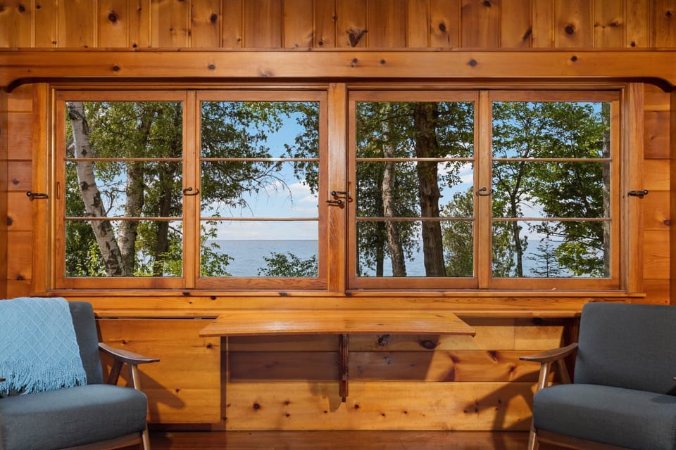 Living Room window with lake view