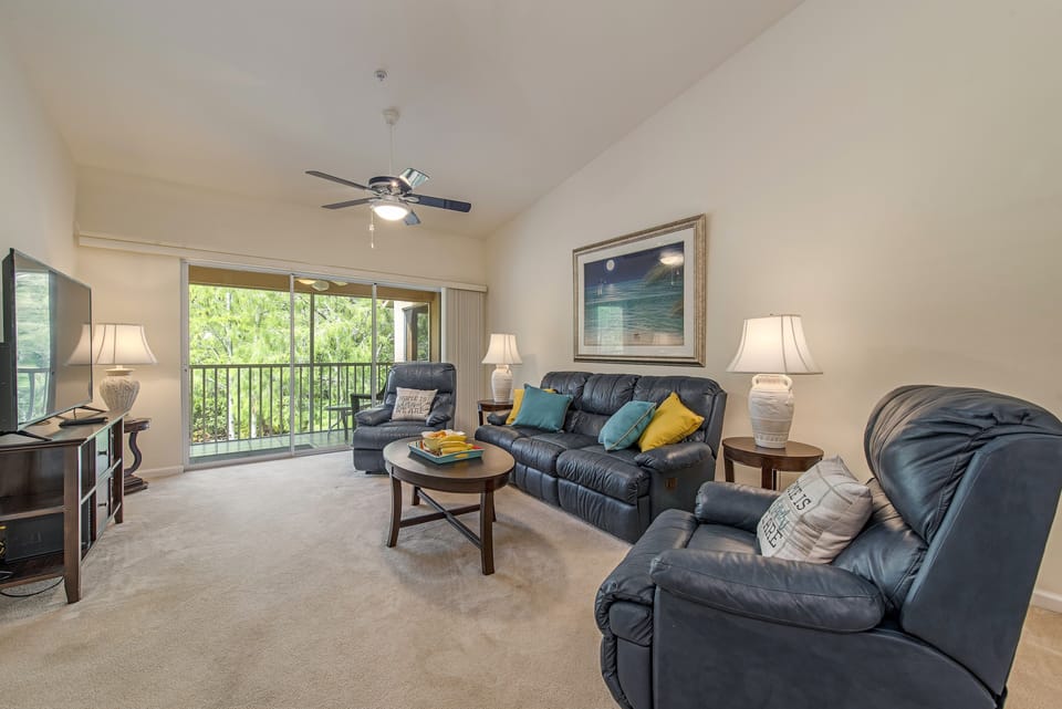 Large living room with smart TV