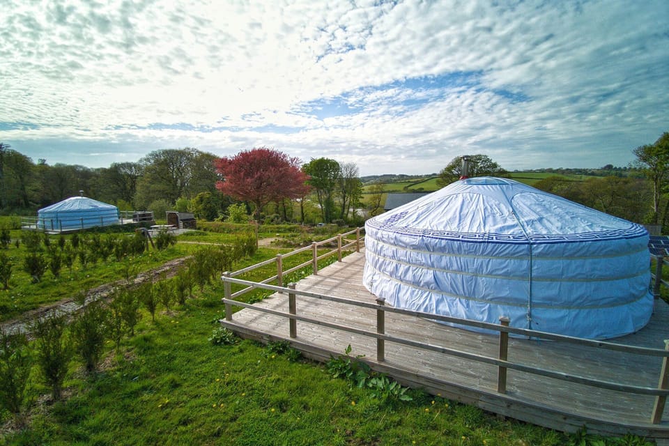 Sycamore is one of 12 luxurious, spacious Mongolian-inspired yurts nestled in 62 acres of historic Estate