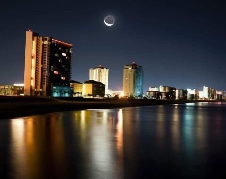 Night view of GP from the water 
