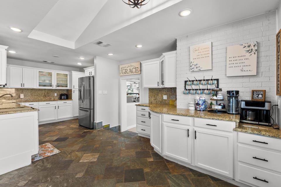 Kitchen with coffee bar