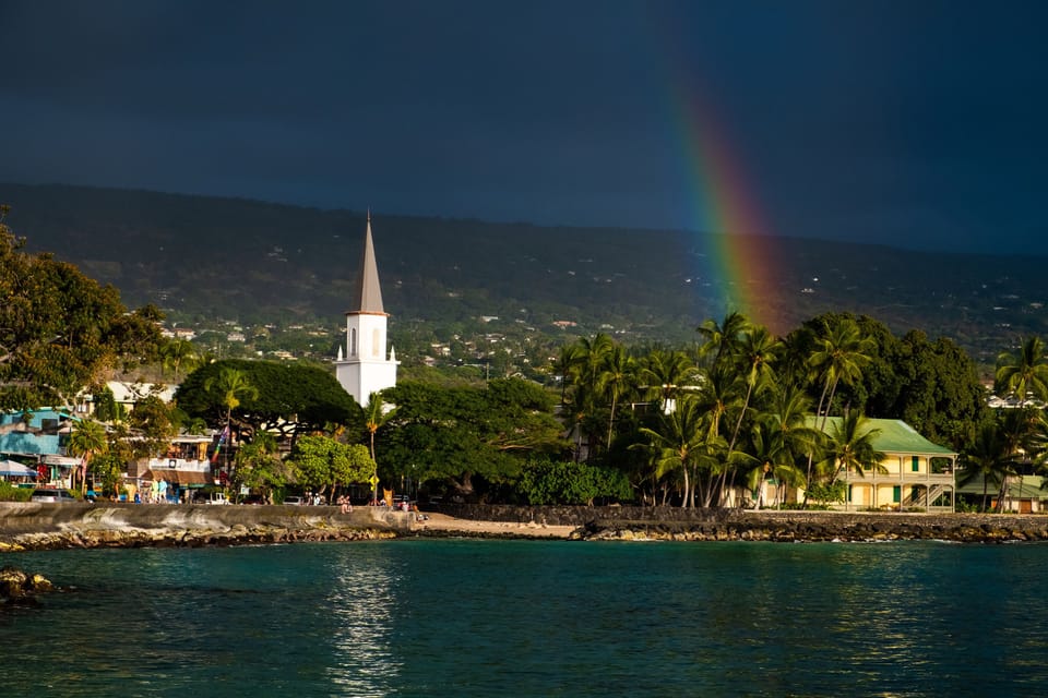 Historic Mokuaikaua Church in Kona Town Established 1820.