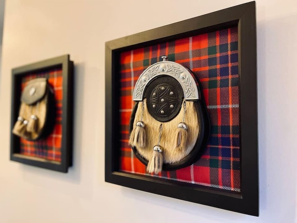 Our little art project, Clan Fraser sporrans