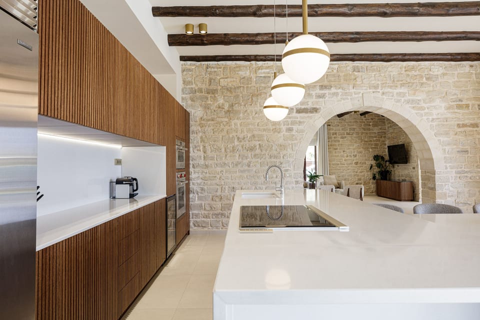 Fully equipped, gourmet kitchen on the ground floor.