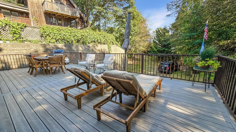 Relax and enjoy the large deck