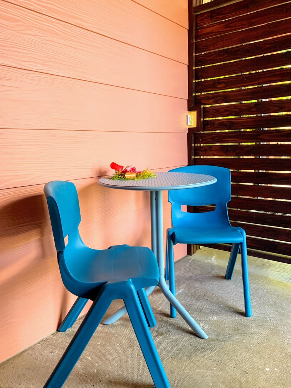 The private terrace area