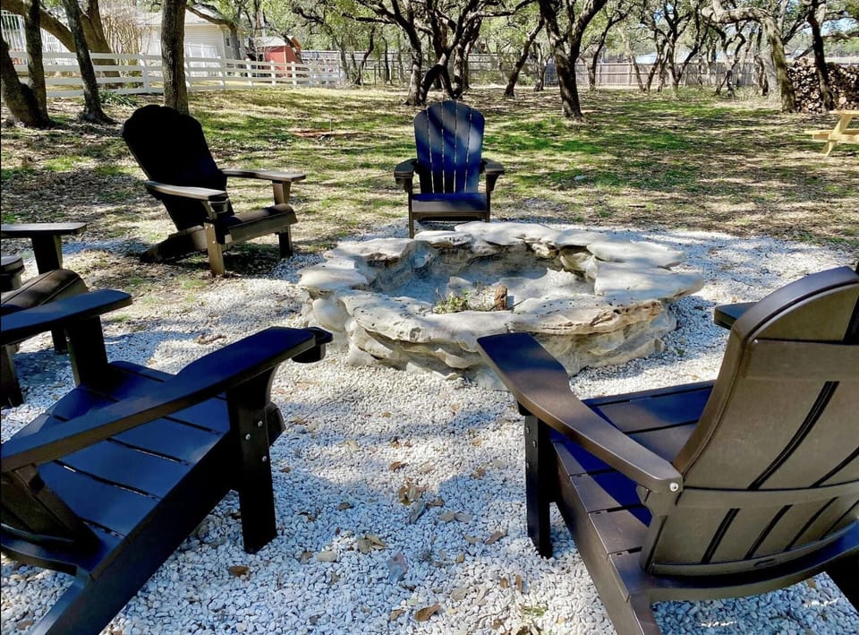 Large Fire pit with seating , Firewood is provided