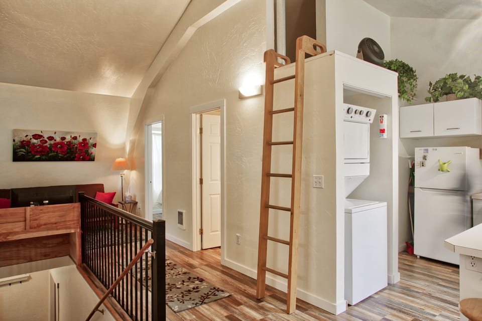 Ladder leading up to the children's loft. 