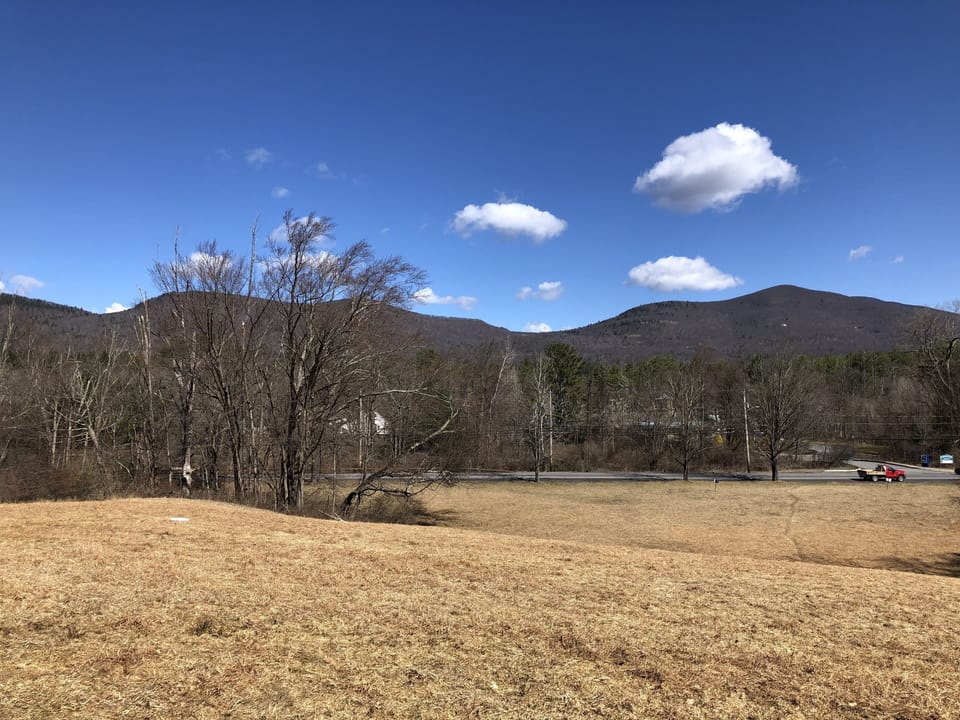 Catskill mountains viewed from the town park