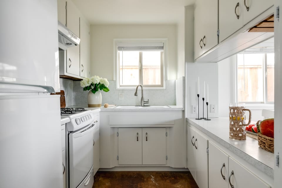 Bright kitchen.