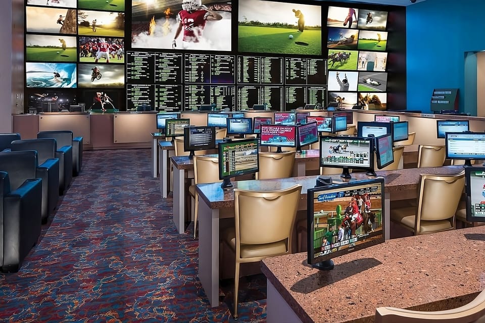 Settle in for sports, snacks, and easygoing lounge seating.
