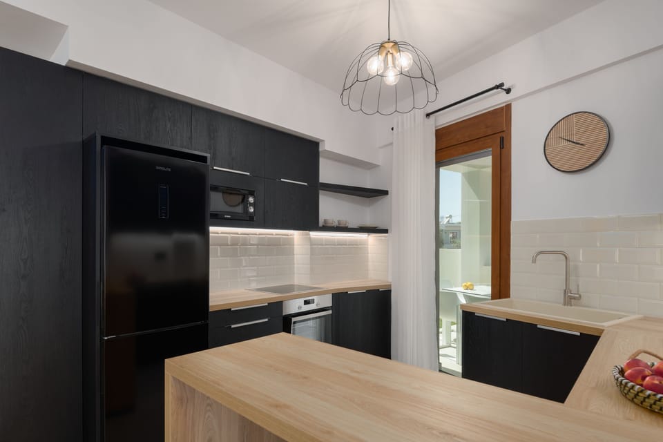 A fully equipped kitchen for culinary creations.