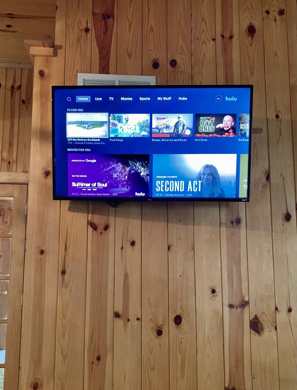 Two 43" Smart TV's with Hulu + Live TV enabled on each.