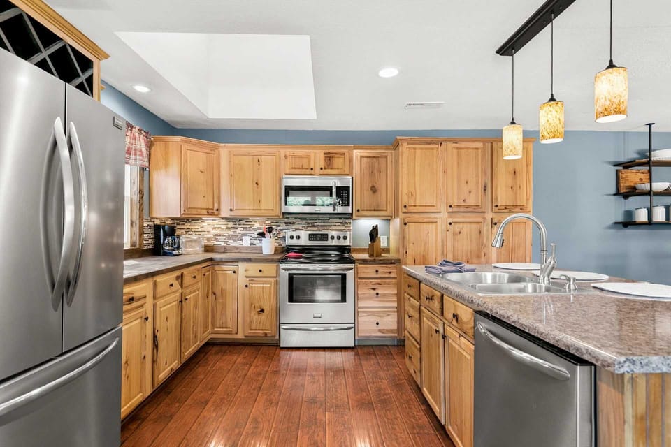 The stainless appliances are a guest favorite.