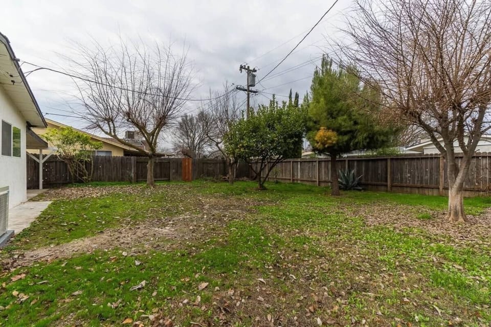 Large backyard for activities.