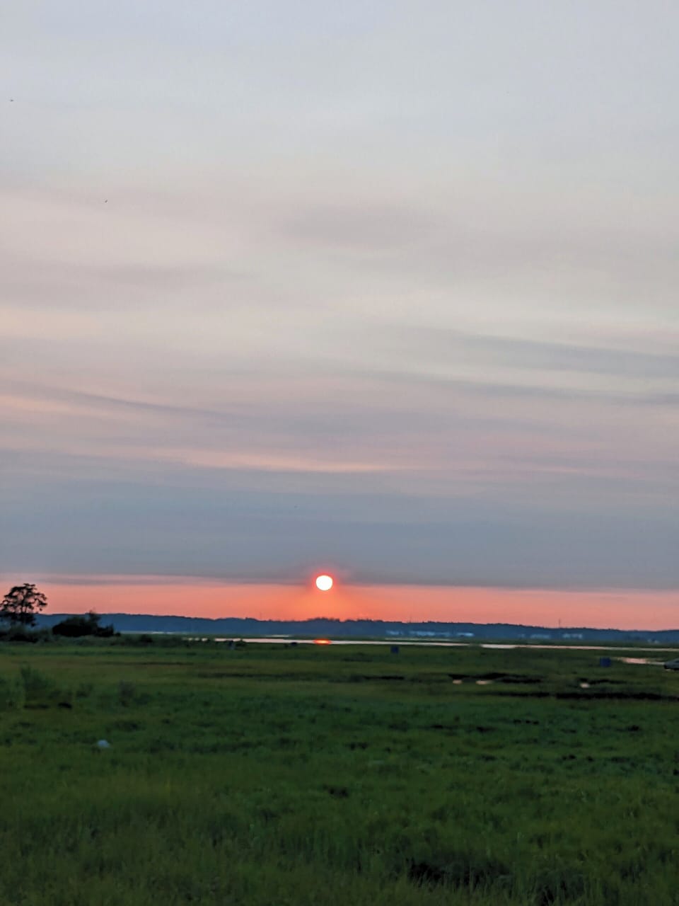 View of sunset on the marsh, taken from the front porch

