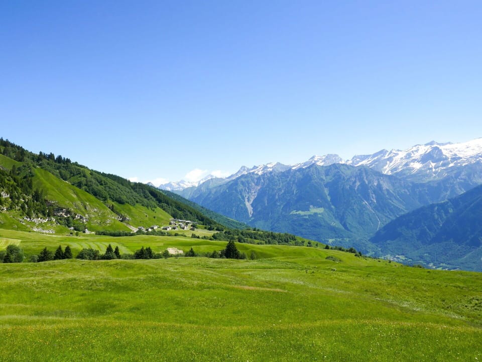 Sky, Mountain, Plant, Natural Landscape, Natural Environment, Slope, Grass, Grassland, Landscape, Tree