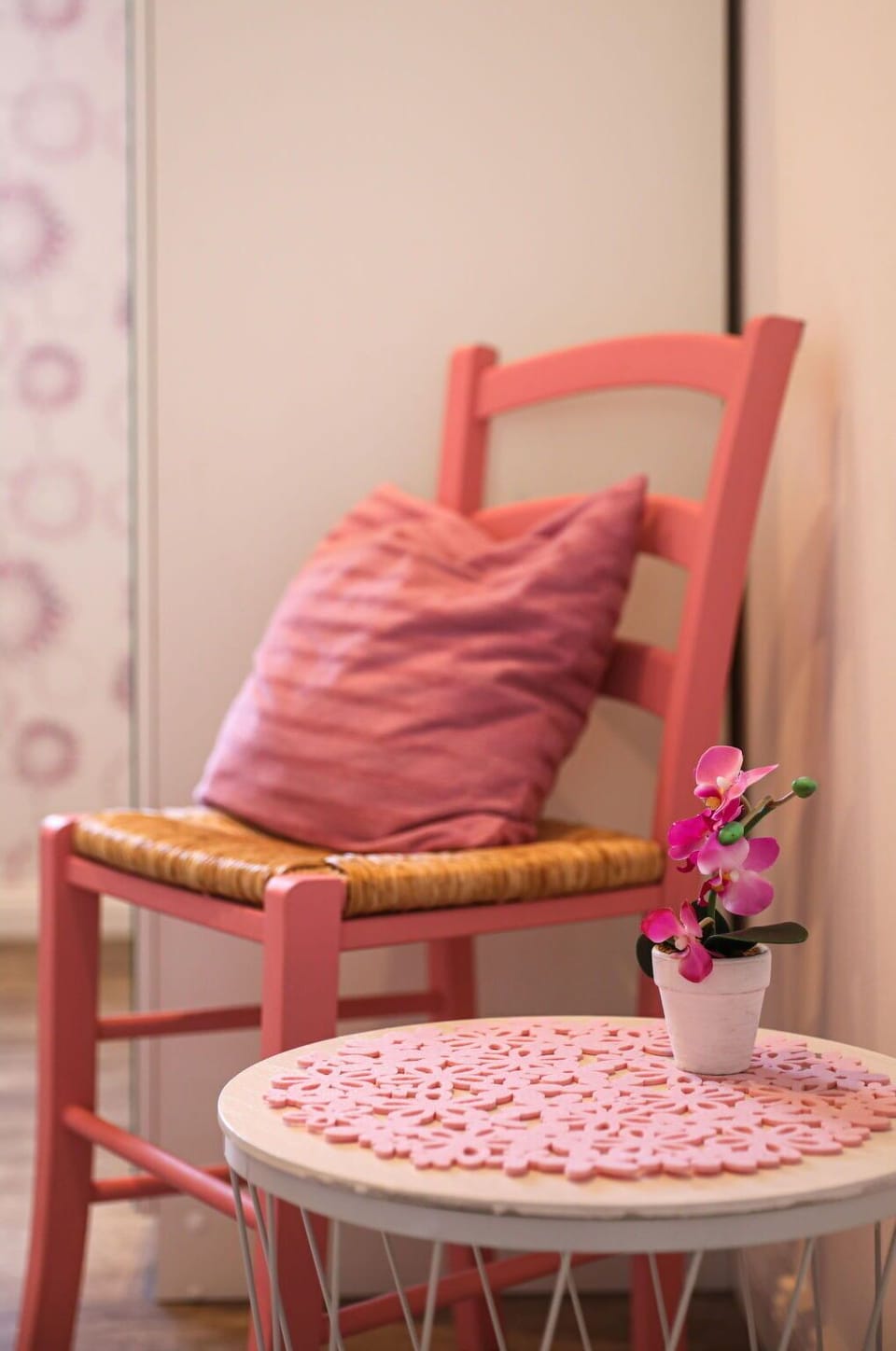 Furniture, Flower, Property, Table, Chair, Plant, Comfort, Textile, Purple, Interior Design