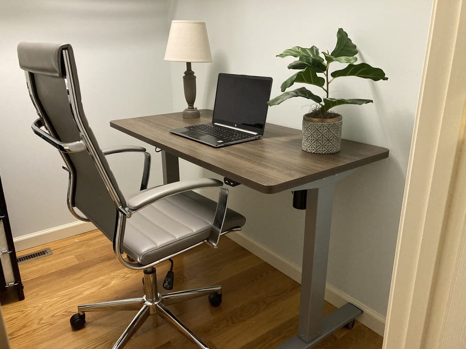 Remote Work Space in the Master Bedroom Walk-In Closet