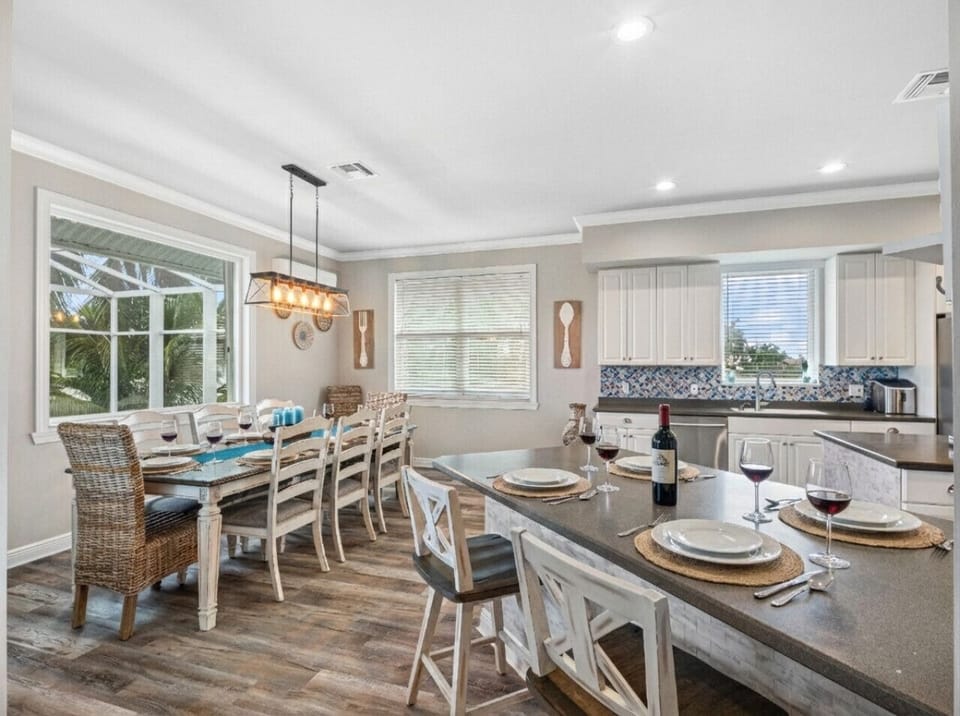 Spacious dining and kitchen area designed for shared meals and quality time with family and friends.
