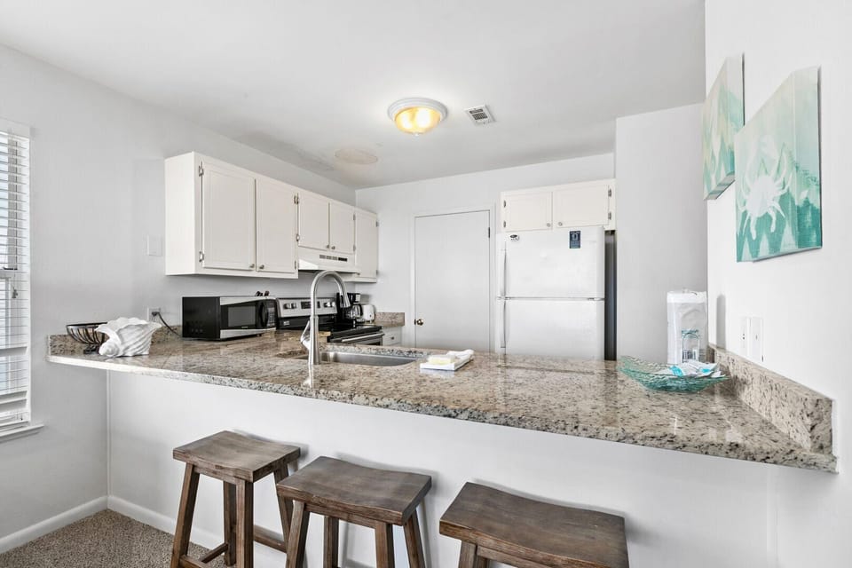 Open kitchen.