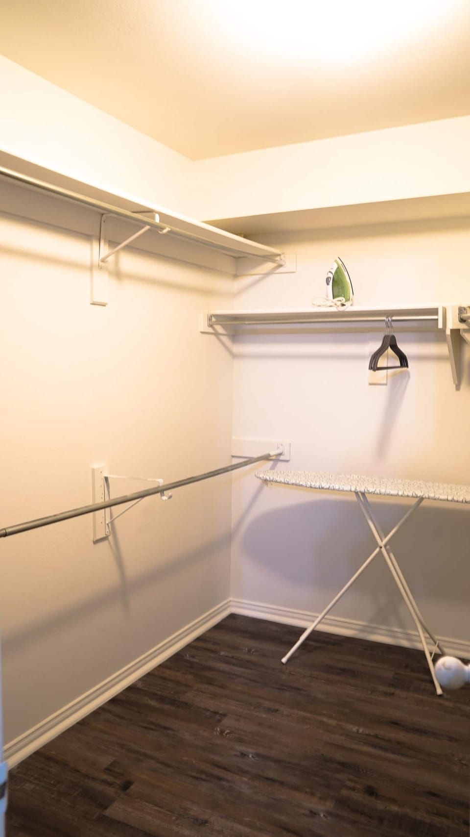 Master closet features plenty of space for your storage and luggage needs! 