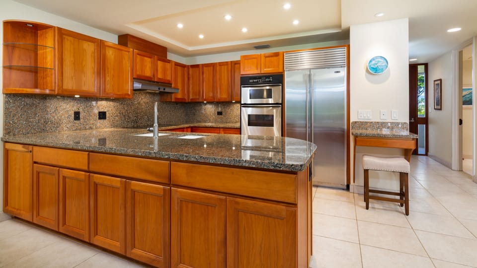 Gourmet kitchen for preparing delicious island inspired meals