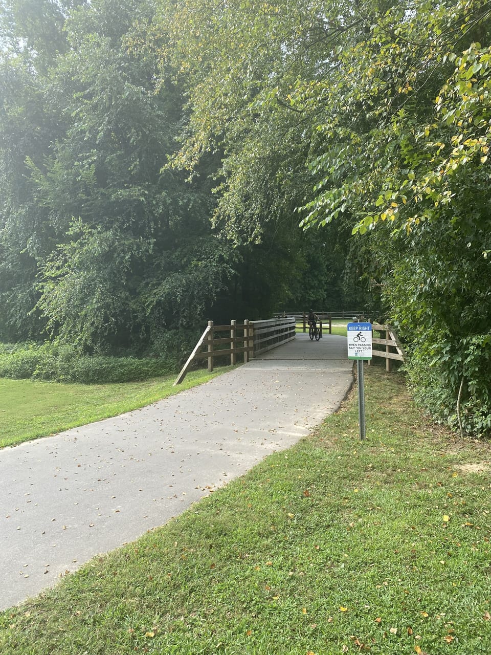 Cary Greenway and entrance view from back of property 