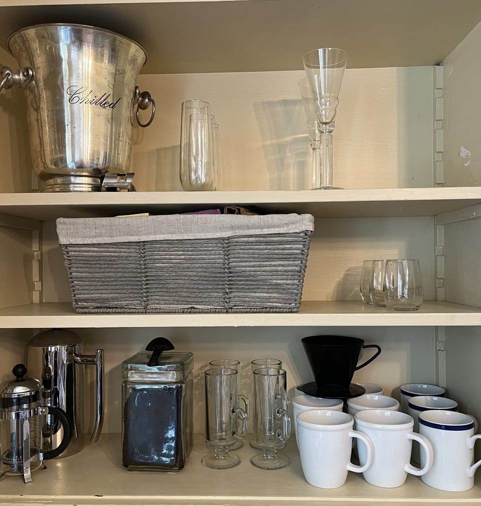 Kitchen open cabinets
