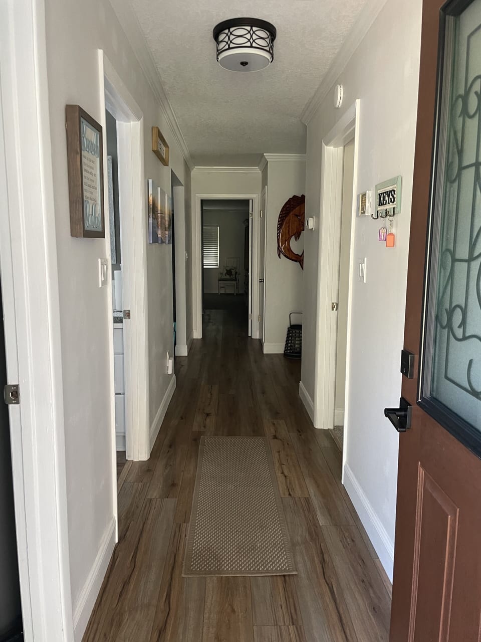 Hallway from front door view 