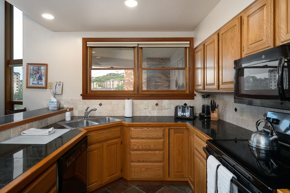Kitchen with Steamboat Ski Area Views