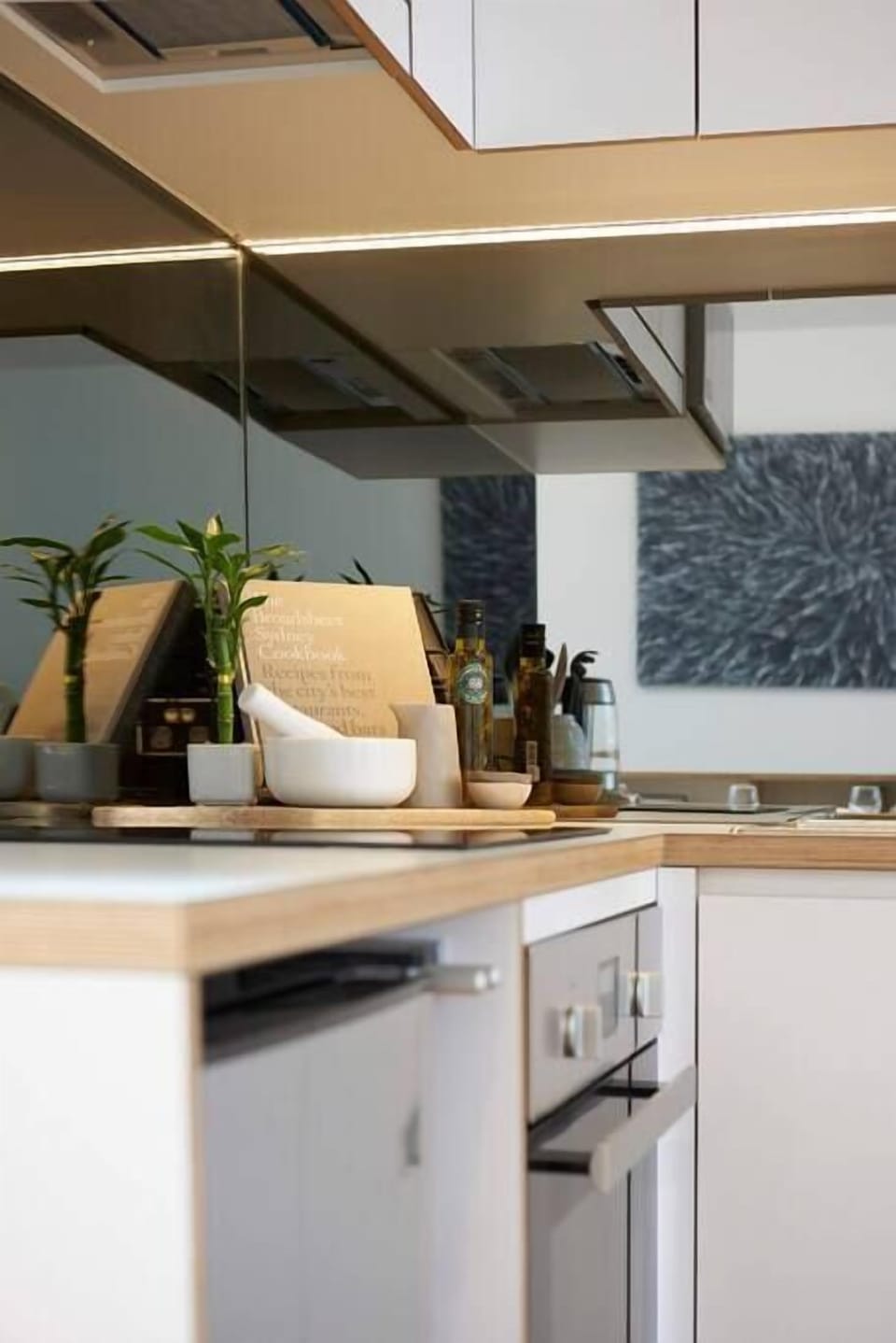 Small kitchen equipped with all your cooking essentials
