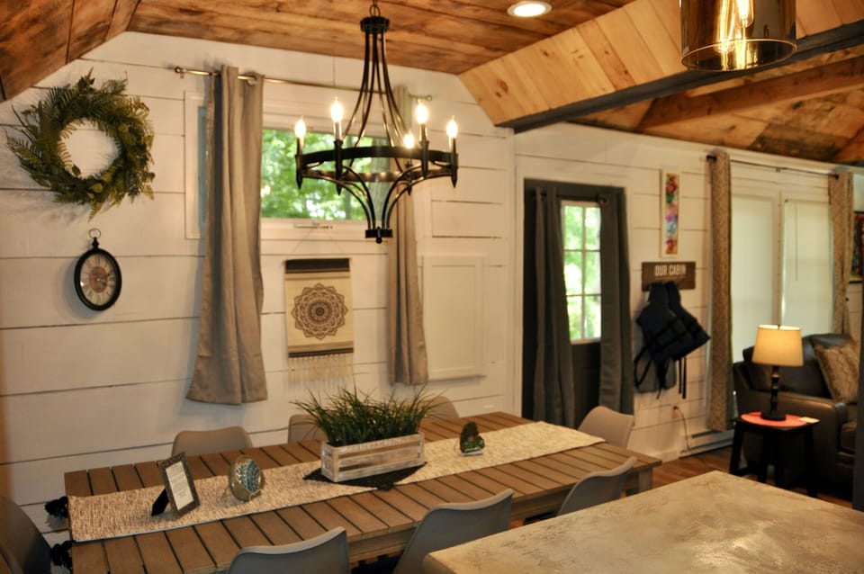 Dining table seats 8