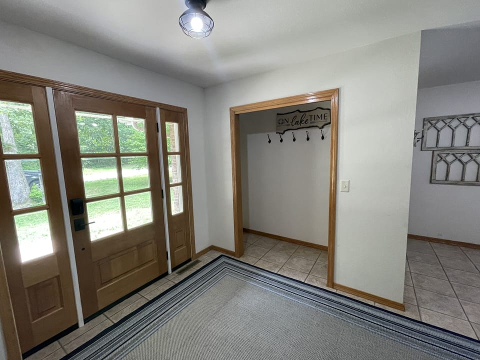 Enjoy the wide open entrance filled with light