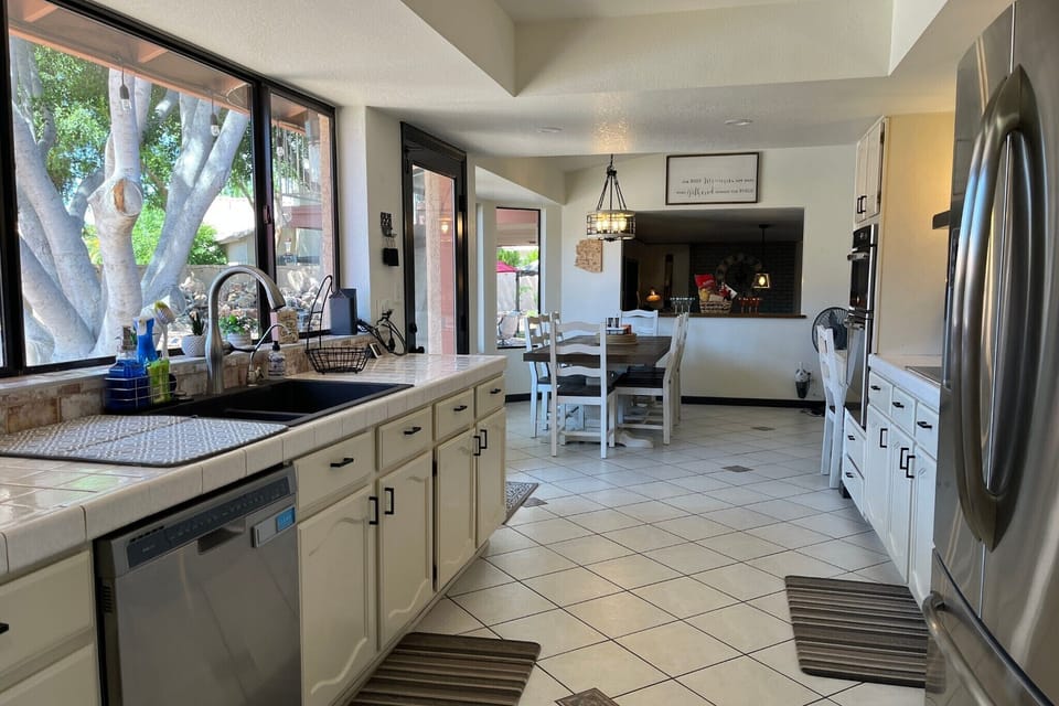 Fully loaded and stocked kitchen.
