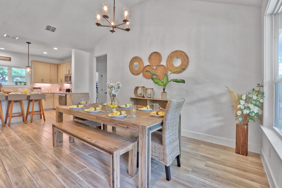 Another view of the dining table